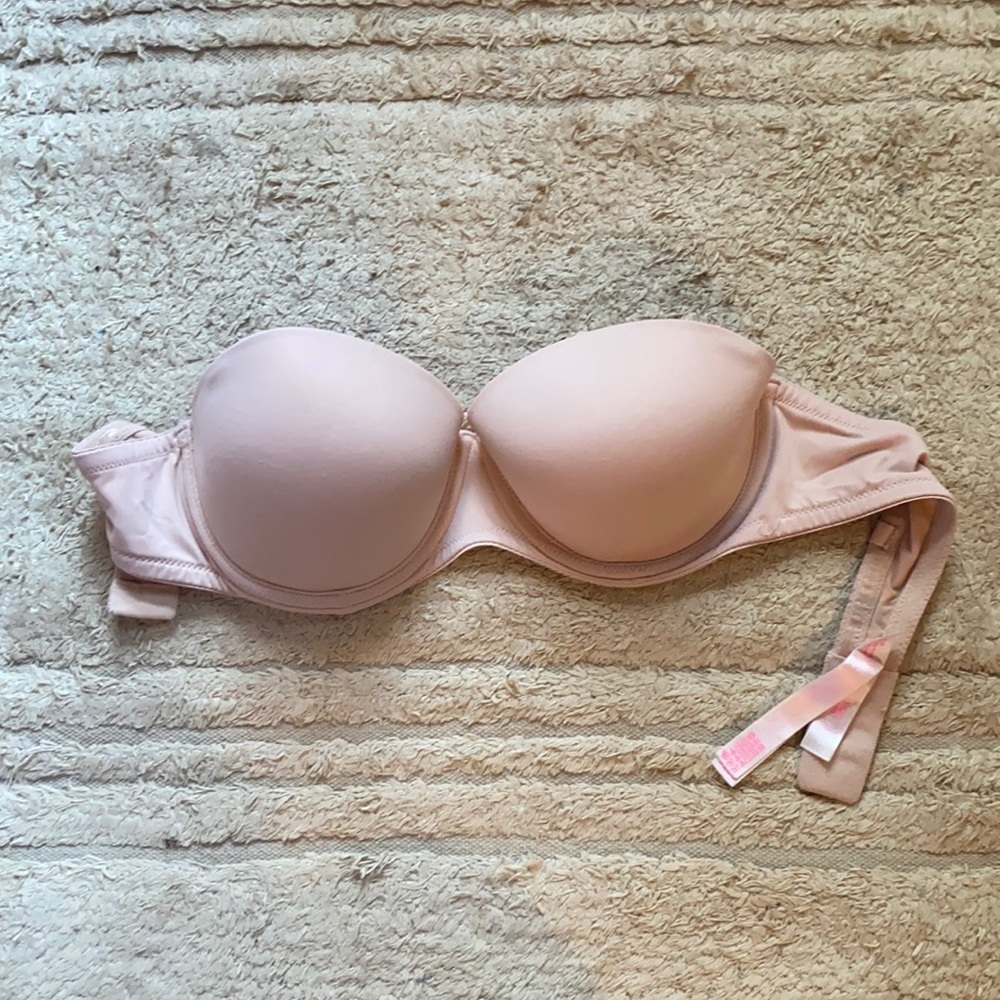 34b PINK bra strapless